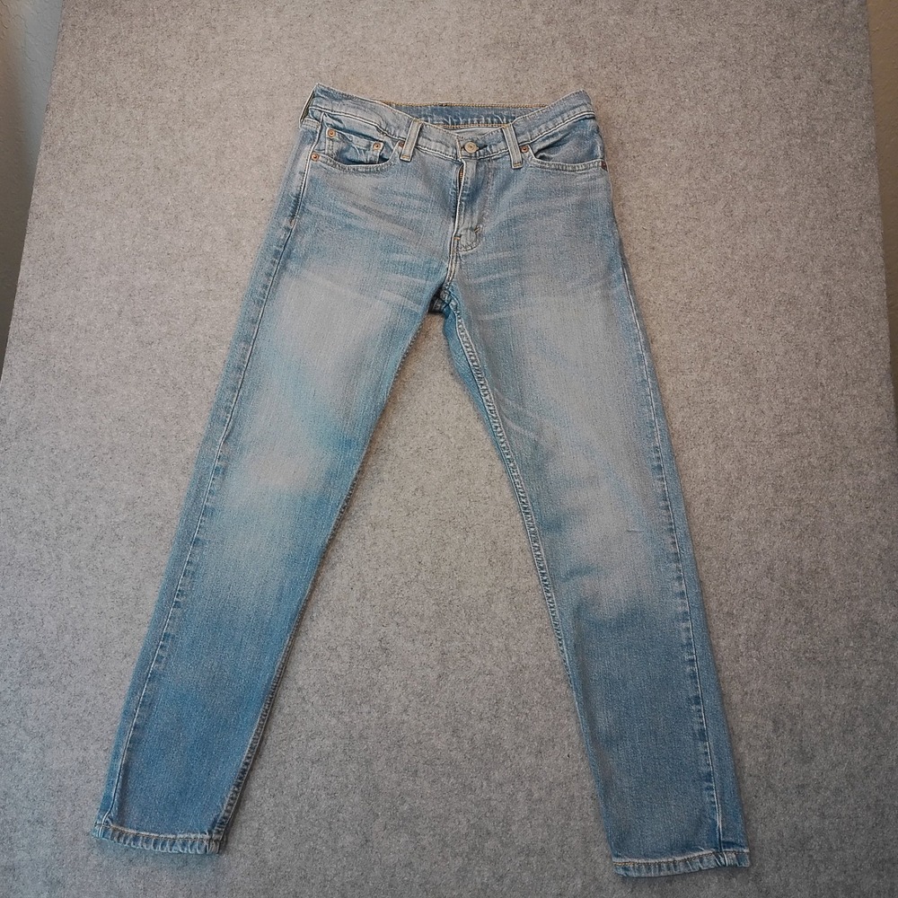 Levis 512 Slim Taper Jeans Mens 30x30 Light Wash Blue Denim Pants